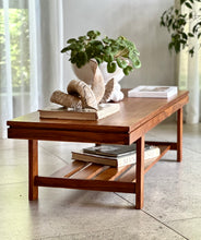 Load image into Gallery viewer, Mid-Century Rectangular Coffee Table With Magazine Space

