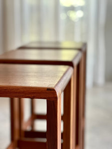Three Solid Kiaat Bar Stools