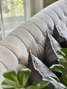 Curved Upholstered Couch