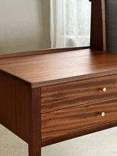 Load image into Gallery viewer, Mid-Century Headboard &amp; Pedestals | Queen Bed
