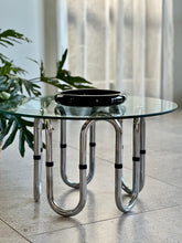 Load image into Gallery viewer, Glass &amp; Chrome Round Coffee Table
