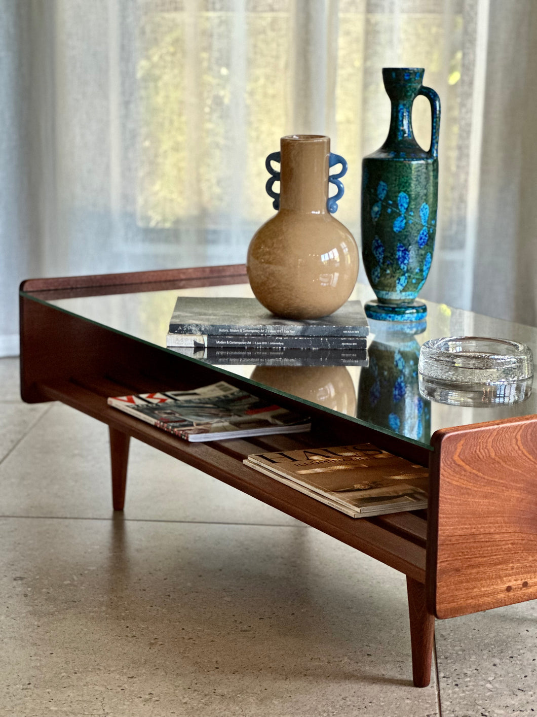 DS Vorster, Two-Tiered | Glass-Top Coffee Table