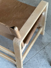 Load image into Gallery viewer, Pair of Leather Sling-Style Lounge Chairs
