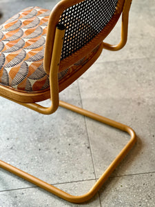 Set of Eight Mid-Century Cesca Chairs - Powder Coated and Upholstered