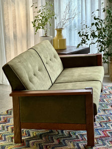 "Lubis" Three-Seater Couch in Olive Green