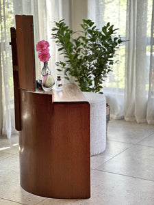 “Gomme” Demi-Lune Dresser with Hertex Haus Stool