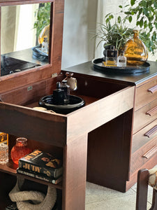 Vintage Dual-Purpose Desk / Dresser with Stool — by Stebarn Product (Reg. Trade Mark)