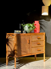 Load image into Gallery viewer, Quaint Bamboo &amp; Rattan Side Cabinet
