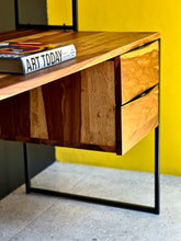 Load image into Gallery viewer, Comtemporary Solid Kiaat Desk with Integrated Shelves
