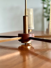 Load image into Gallery viewer, Vintage Wood and Glass Celing Pendant
