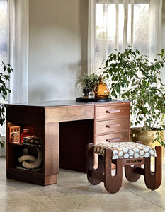 Vintage Dual-Purpose Desk / Dresser with Stool — by Stebarn Product (Reg. Trade Mark)