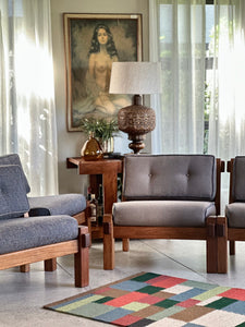 Pair of Solid Kiaat, DS Vorster & Co Chairs (2 or 4)