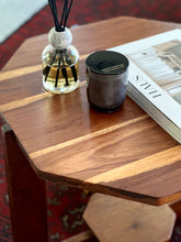 Load image into Gallery viewer, Octagonal Solid Kiaat &amp; Teak Side Table / Lamp Table
