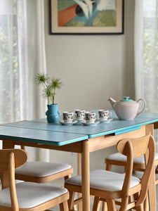 Retro Kitchen Table with a Set of Four Chairs