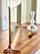 Load image into Gallery viewer, Solid Brass Table-Top Free Standing mirror

