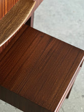 Load image into Gallery viewer, Retro Queen Bed Headboard with Attached Pedestals
