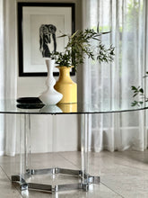 Load image into Gallery viewer, Lucite and Chrome Dining Table
