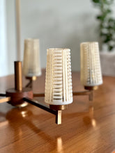 Load image into Gallery viewer, Vintage Wood and Glass Celing Pendant
