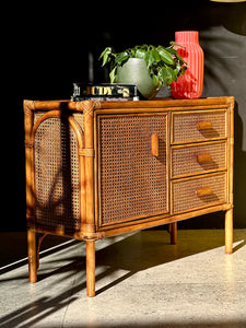 Quaint Bamboo & Rattan Side Cabinet