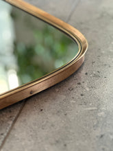 Load image into Gallery viewer, Medium Solid Brass Framed Vintage Mirror
