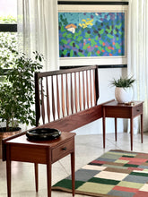 Load image into Gallery viewer, Headboard with Attached Pedestals - Queen Size Bed
