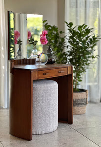 “Gomme” Demi-Lune Dresser with Hertex Haus Stool