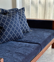 Load image into Gallery viewer, Retro Lubis Three-Seater Couch in Midnight Navy
