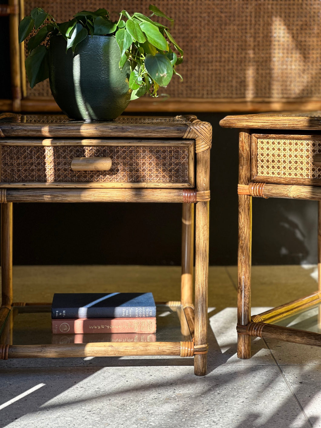 Bamboo and Rattan Pedestal