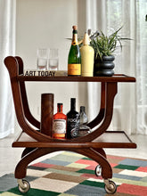 Load image into Gallery viewer, Vintage Two-Tier Drinks Trolley
