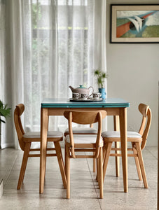 Retro Kitchen Table with a Set of Four Chairs