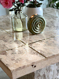 Travertine Square Dining Table