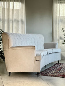 Curved Upholstered Couch