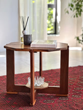 Load image into Gallery viewer, Octagonal Solid Kiaat &amp; Teak Side Table / Lamp Table
