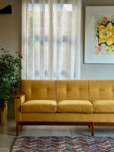 "Sunshine Mustard" Four Seater Vintage Couch
