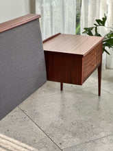 Load image into Gallery viewer, Mid-Century Headboard &amp; Pedestals | Queen Bed
