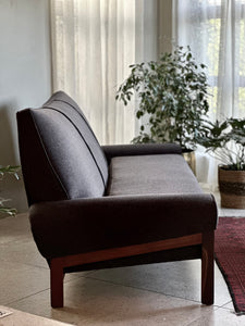 Mahogany Framed, Mid-Century Couch
