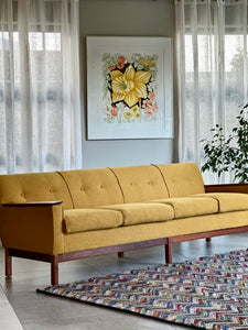 "Sunshine Mustard" Four Seater Vintage Couch