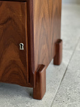 Load image into Gallery viewer, A Pair of Bedside Pedestals | Built-in Magazine or Book Holder
