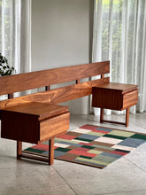 Load image into Gallery viewer, Kiaat Headboard &amp; Attached Pedestals

