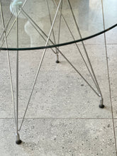 Load image into Gallery viewer, Glass &amp; Chrome Round Dining Table - Eiffel Design
