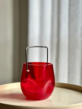 Load image into Gallery viewer, Red Glass Ice Bucket
