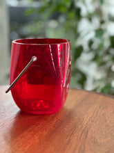 Load image into Gallery viewer, Red Glass Ice Bucket
