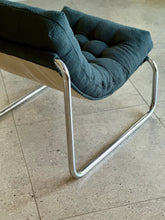 Load image into Gallery viewer, Mid-Century Modern Chrome-Framed Sling Chair
