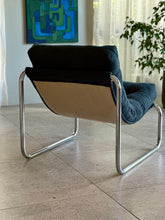 Load image into Gallery viewer, Mid-Century Modern Chrome-Framed Sling Chair
