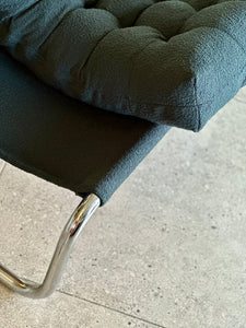 Mid-Century Modern Chrome-Framed Sling Chair