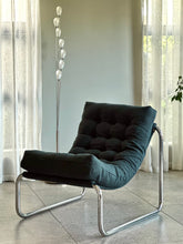 Load image into Gallery viewer, Mid-Century Modern Chrome-Framed Sling Chair
