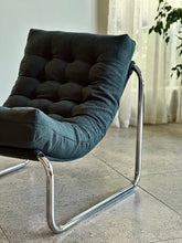 Load image into Gallery viewer, Mid-Century Modern Chrome-Framed Sling Chair
