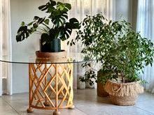 Load image into Gallery viewer, Chippendale Style Cane and Glass Dining Table
