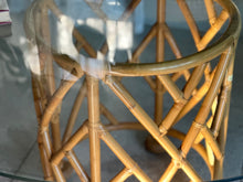 Load image into Gallery viewer, Chippendale Style Cane and Glass Dining Table
