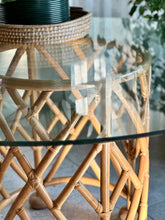 Load image into Gallery viewer, Chippendale Style Cane and Glass Dining Table

